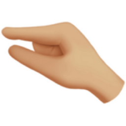 pinching hand: medium-light skin tone emoji