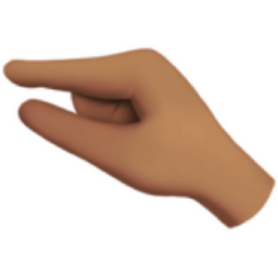 pinching hand: medium skin tone emoji