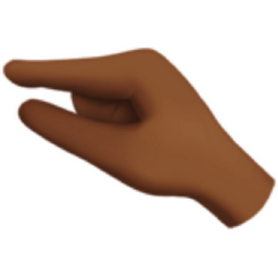 pinching hand: medium-dark skin tone emoji