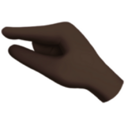 pinching hand: dark skin tone emoji