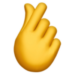 hand with index finger and thumb crossed emoji