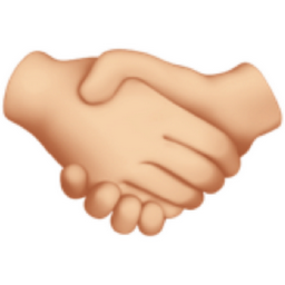 handshake: light skin tone emoji