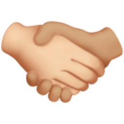 handshake: light skin tone, medium-light skin tone emoji
