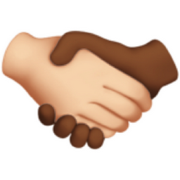 handshake: light skin tone, medium-dark skin tone emoji