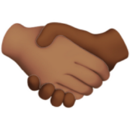 handshake: medium skin tone, medium-dark skin tone emoji