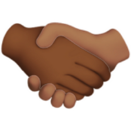 handshake: medium-dark skin tone, medium skin tone emoji