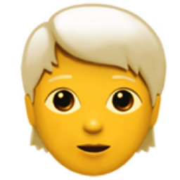 person: white hair emoji