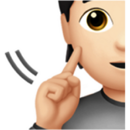 deaf person: light skin tone emoji