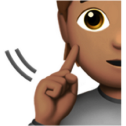 deaf person: medium skin tone emoji