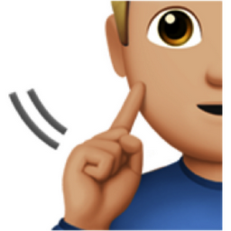 deaf man: medium-light skin tone emoji
