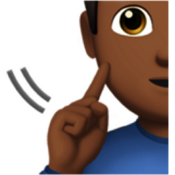 deaf man: medium-dark skin tone emoji