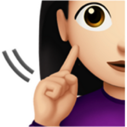 deaf woman: light skin tone emoji
