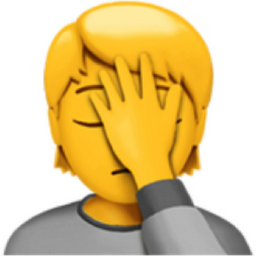 person facepalming emoji