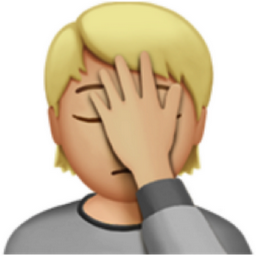 person facepalming: medium-light skin tone emoji