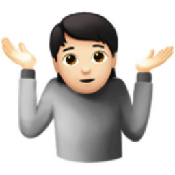 person shrugging: light skin tone emoji