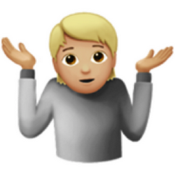person shrugging: medium-light skin tone emoji