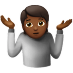 person shrugging: medium-dark skin tone emoji