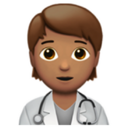 health worker: medium skin tone emoji