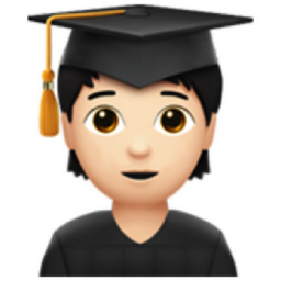 student: light skin tone emoji