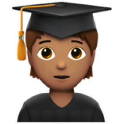 student: medium skin tone emoji
