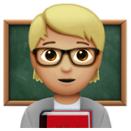 teacher: medium-light skin tone emoji