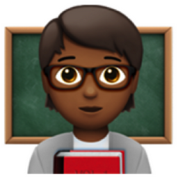 teacher: medium-dark skin tone emoji