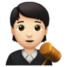 judge: light skin tone emoji