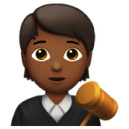 judge: medium-dark skin tone emoji
