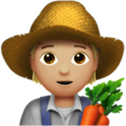 farmer: medium-light skin tone emoji