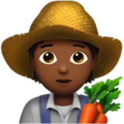 farmer: medium-dark skin tone emoji