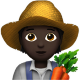 farmer: dark skin tone emoji