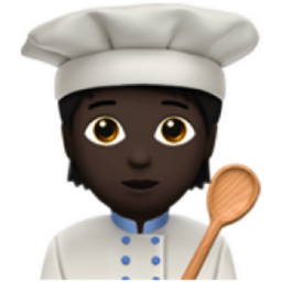 cook: dark skin tone emoji
