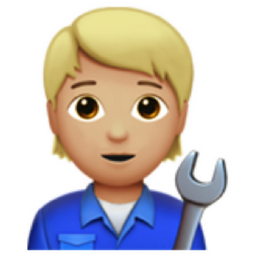 mechanic: medium-light skin tone emoji