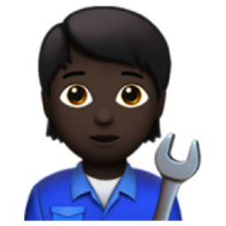 mechanic: dark skin tone emoji