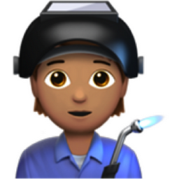 factory worker: medium skin tone emoji