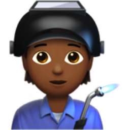 factory worker: medium-dark skin tone emoji