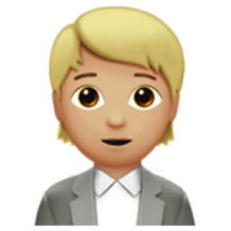 office worker: medium-light skin tone emoji