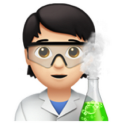 scientist: light skin tone emoji