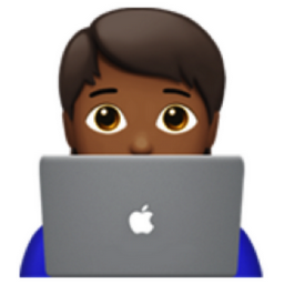 technologist: medium-dark skin tone emoji