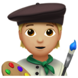 artist: medium-light skin tone emoji