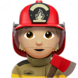 firefighter: medium-light skin tone emoji
