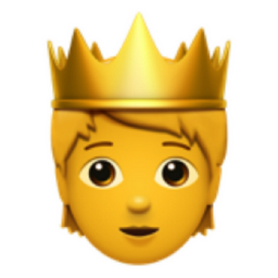 person with crown emoji