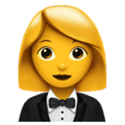 woman in tuxedo emoji