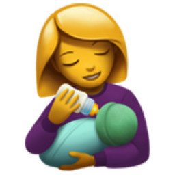 woman feeding baby emoji