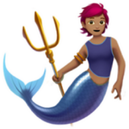 merperson: medium skin tone emoji
