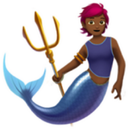 merperson: medium-dark skin tone emoji
