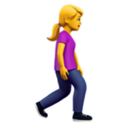 woman walking facing right emoji