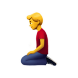 man kneeling emoji
