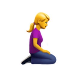 woman kneeling facing right emoji