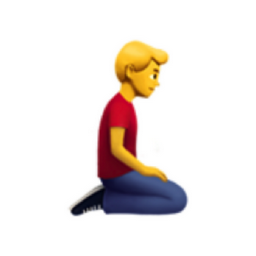 man kneeling facing right emoji